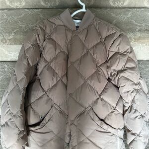 TNA Diamond Quilted Puffer Jacket - Taupe